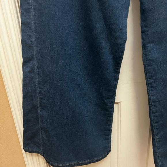 Adi Knit Mid-rise Flare Jeans in Medium Blue Wash by Pilcro - Picture 7 of 11